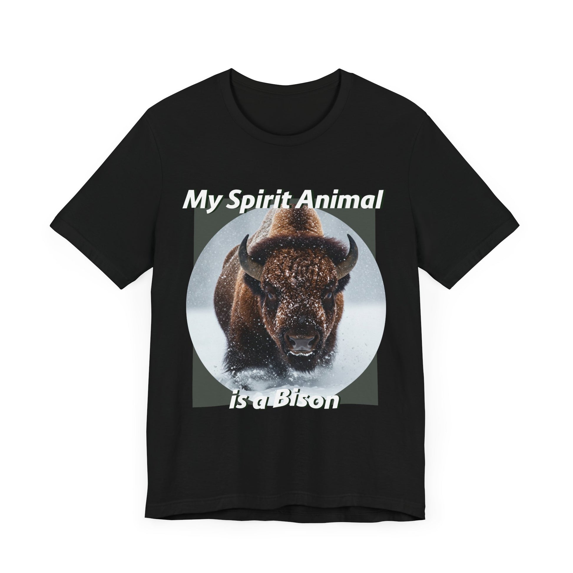 My Spirit Animal Bison Unisex Tee - Nature Lover's Graphic T-Shirt - Native American Gift - Buffalo Lovers - Schmartypants