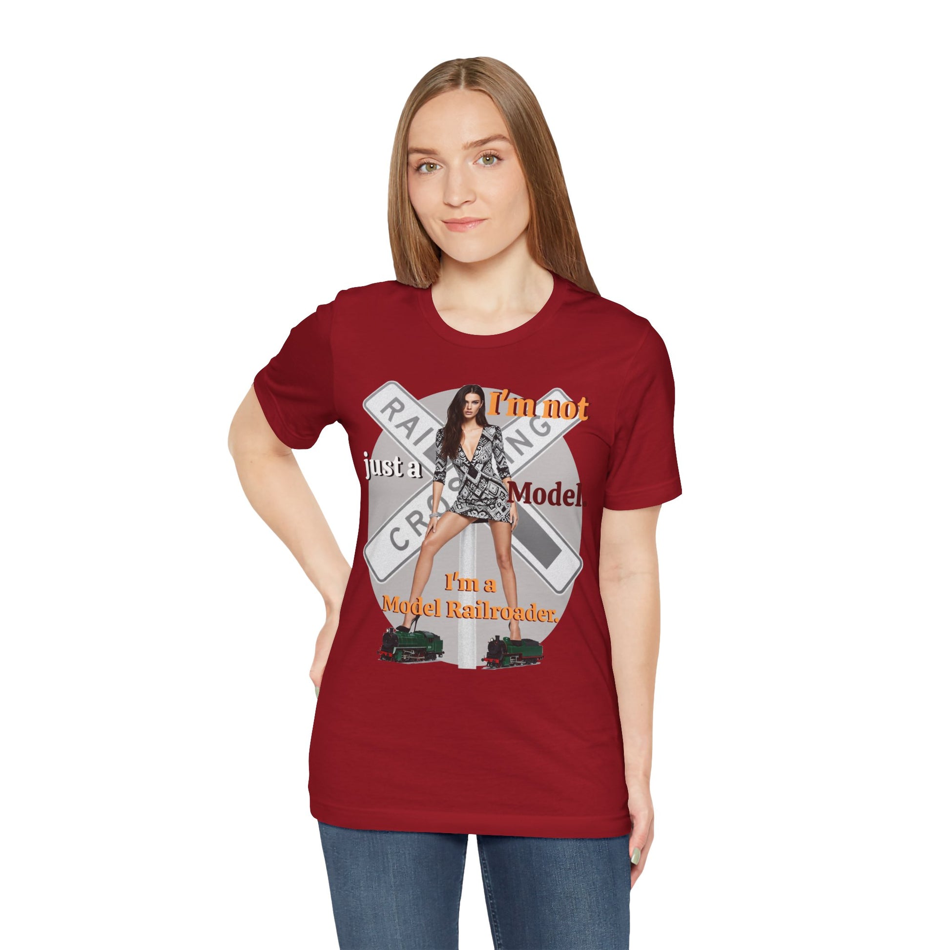 Railroad Model Unisex Tee, Train Lover Gift, Funny 'Model Railroader' Shirt, Model Railroading Apparel, Unique Graphic T-Shirt - Schmartypants