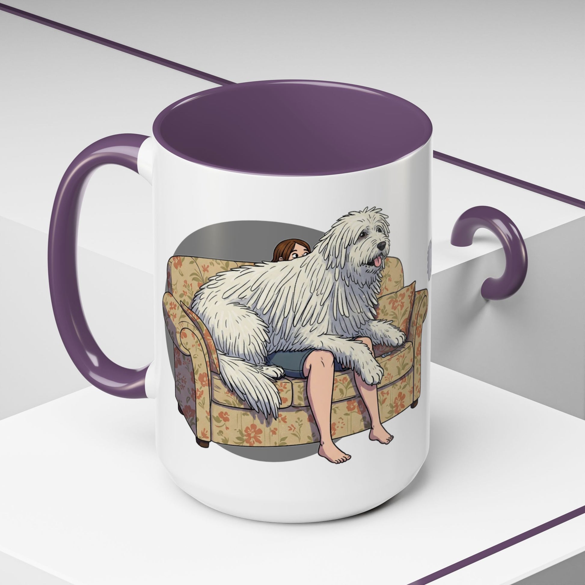Komondor Lap Dog Coffee Mug - Funny Pet Lovers Gift - 11oz & 15oz - Schmartypants