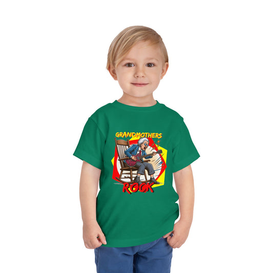 'Grandmothers Rock' Toddler T-Shirt - Funny Tee for Little Fans of the World's Best Grandmas - Schmartypants