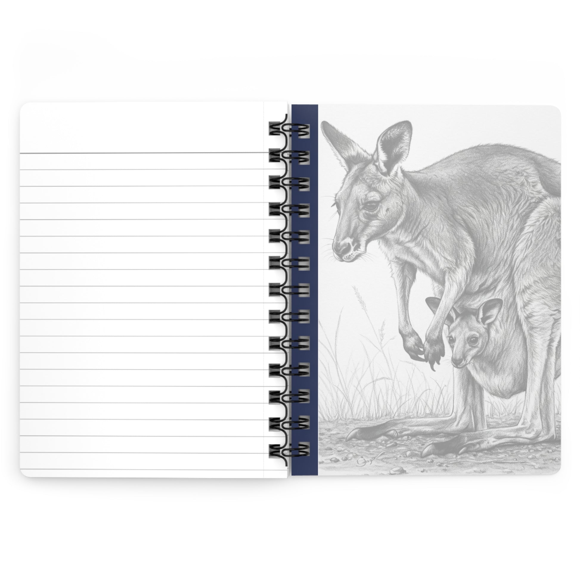 Kangaroo Spiral Bound Journal - Beautiful Nature-Inspired Notebook for Animal Lovers, Roos, Australian Travel Journal - Schmartypants