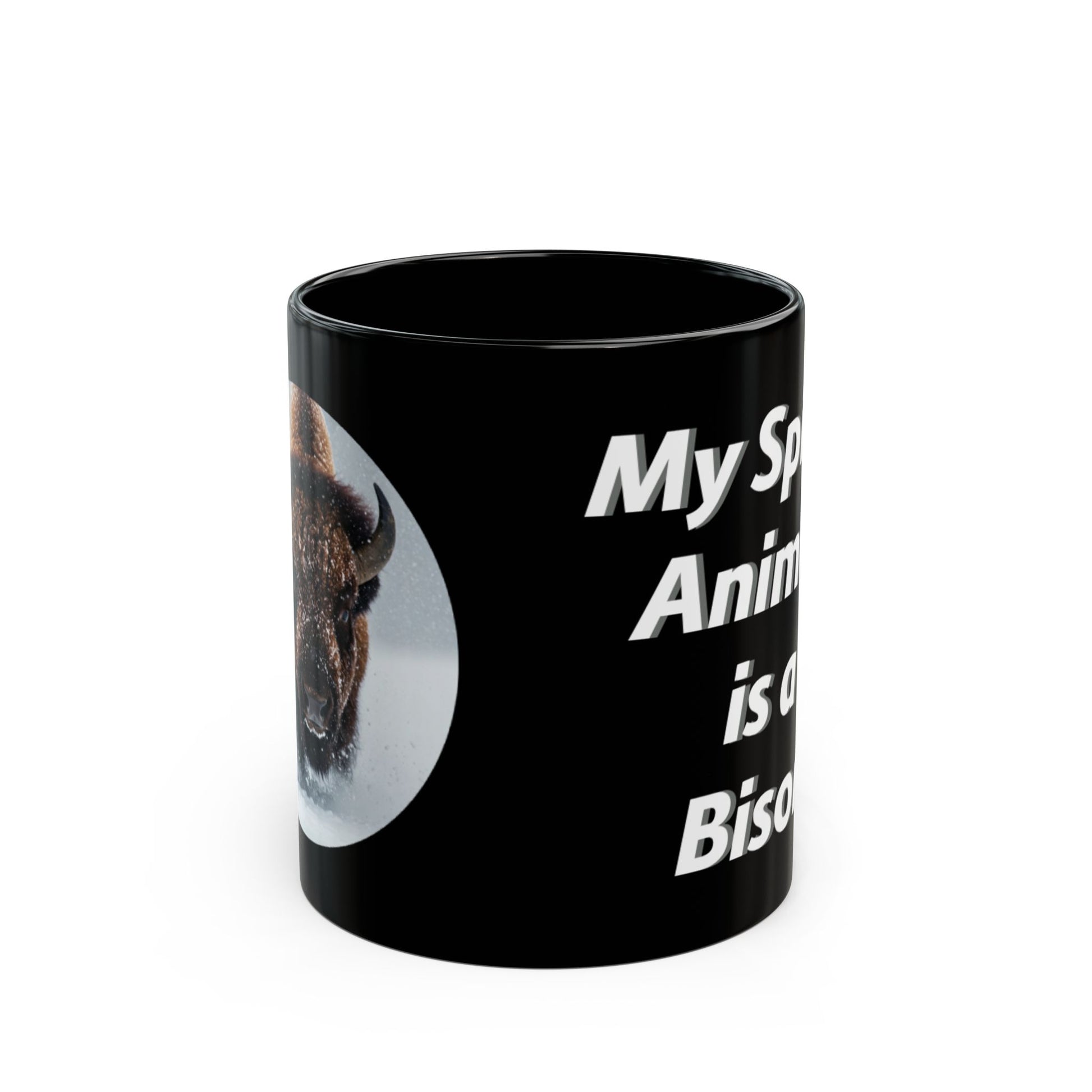 My Spirit Animal Bison Mug - Black 11oz & 15oz - Perfect Gift for Nature Lovers - Native American Gift - Buffalo Lovers - Schmartypants