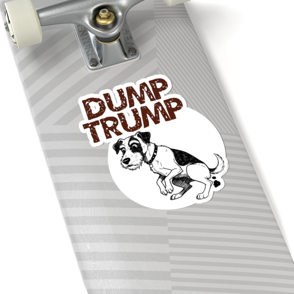 Funny Dog Art Kiss-Cut Stickers - "Dump Trump" Design for Political Humor - Schmartypants