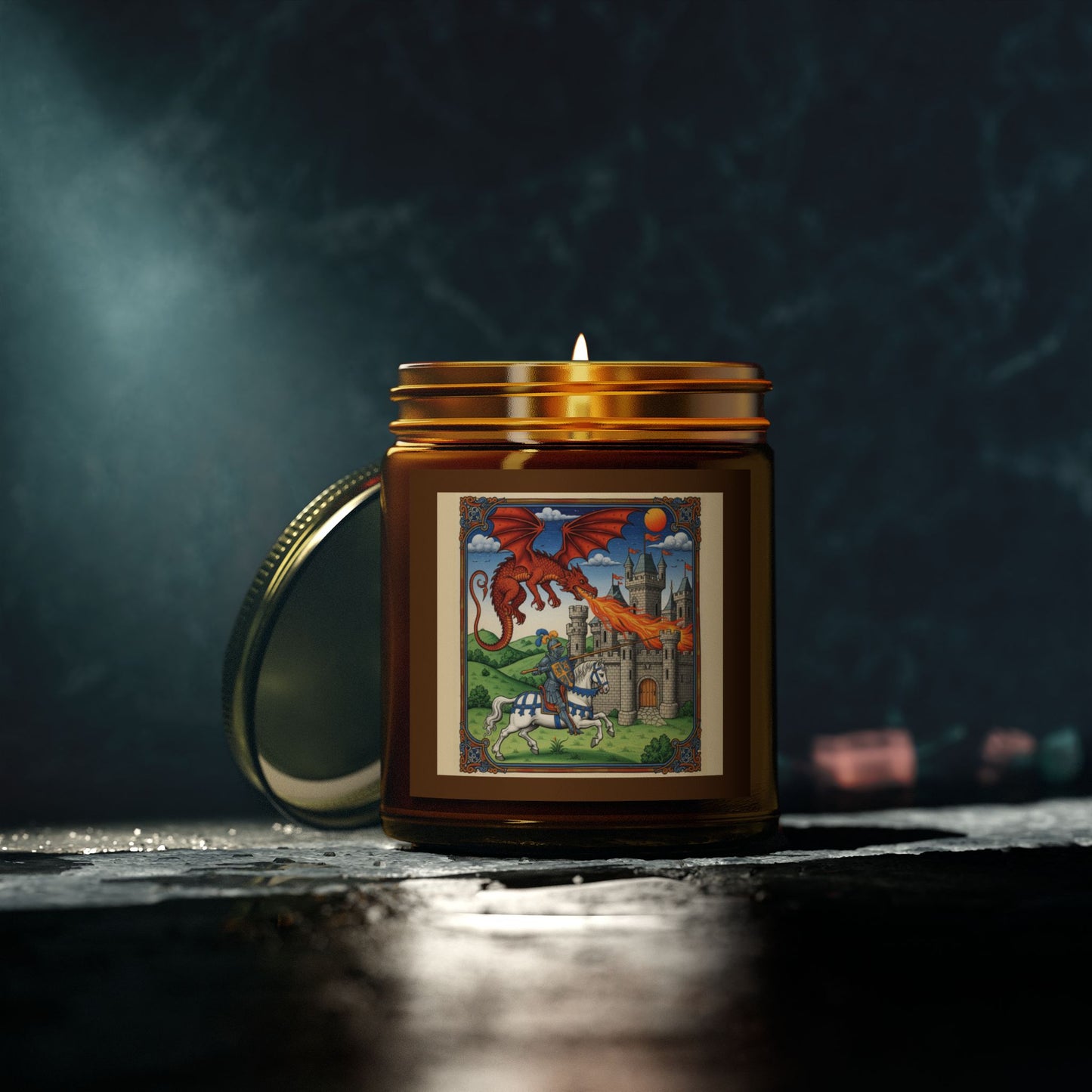Whimsical Dragon Scented Candle - Coconut Apricot Wax | Home Decor, Gift for Dragon Lovers, Cozy Ambiance, Relaxation Essential, [...]
