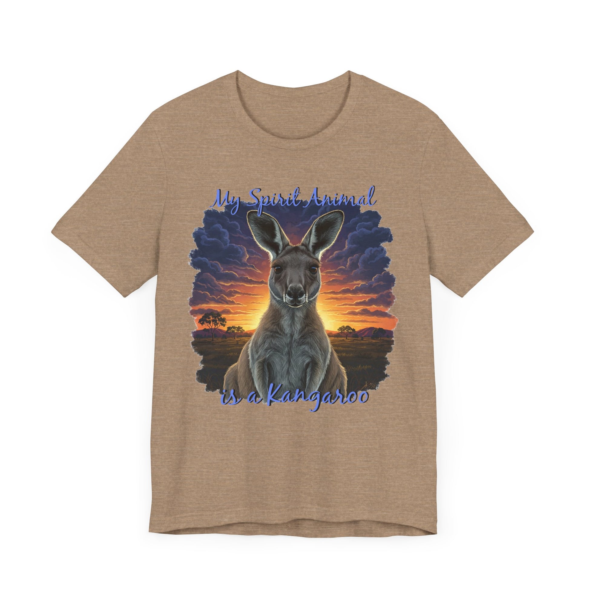 'My Spirit Animal is a Kangaroo' Tee - Unisex Jersey Short Sleeve T-Shirt for Wildlife Lovers, Aussies - Schmartypants