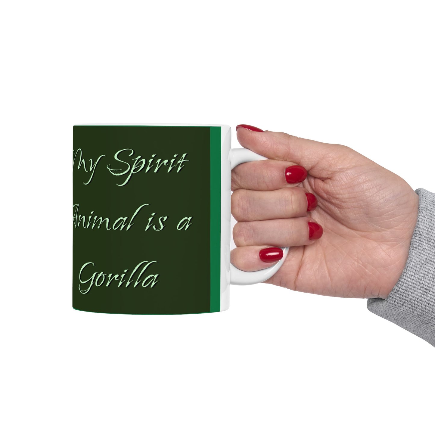 'My Spirit Animal is a Gorilla' Ceramic Mug - Wildlife Lover Gift (11oz, 15oz) - Schmartypants