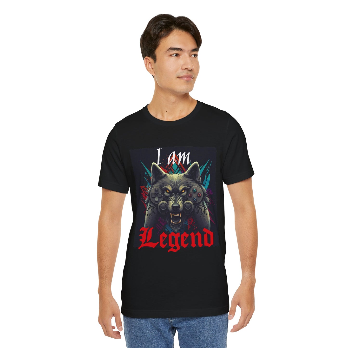 Wolf 'I Am Legend' Gamer T-Shirt, Video Game Controller Tee, Gamer Gift, Birthday Shirt, Game Night Apparel, Comic Con Top