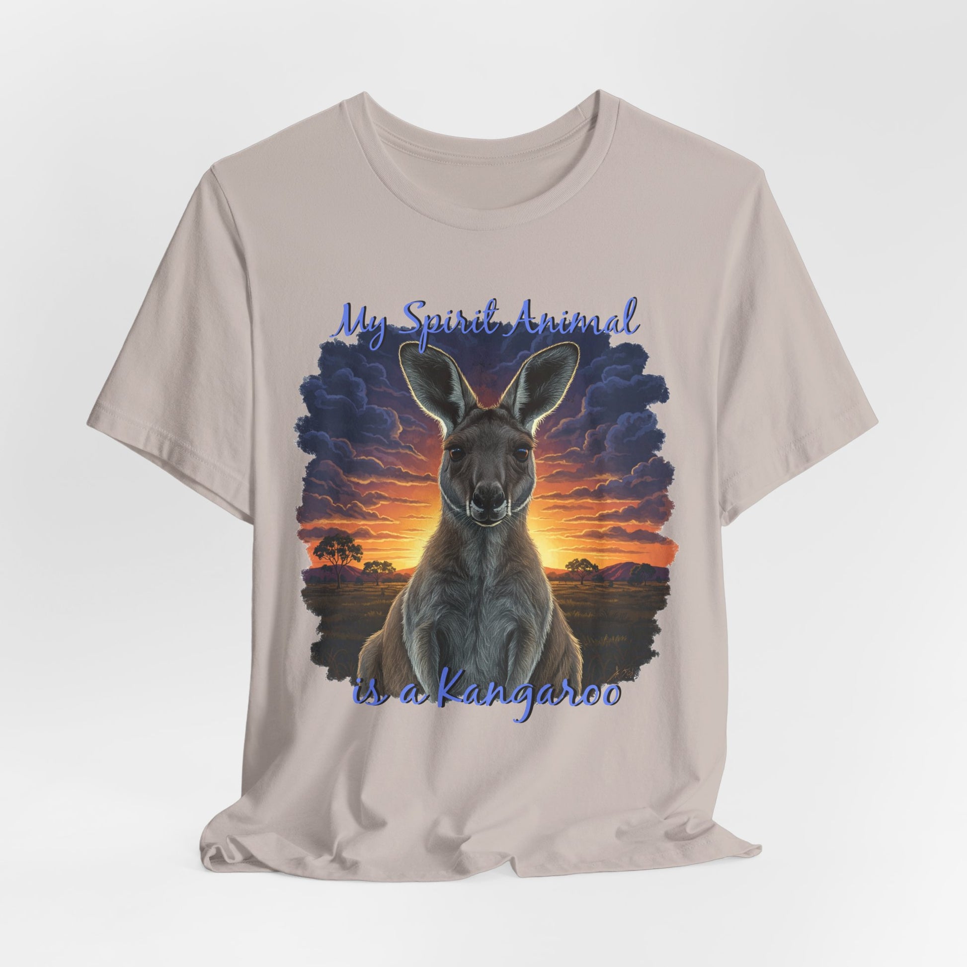 'My Spirit Animal is a Kangaroo' Tee - Unisex Jersey Short Sleeve T-Shirt for Wildlife Lovers, Aussies - Schmartypants