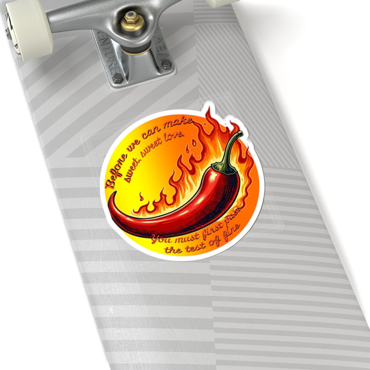 Spicy Love Kiss-Cut Stickers - Funny Chili Pepper Design for Valentine's Day - Schmartypants