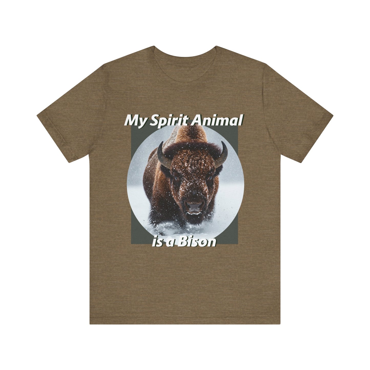 My Spirit Animal Bison Unisex Tee - Nature Lover's Graphic T-Shirt - Native American Gift - Buffalo Lovers - Schmartypants