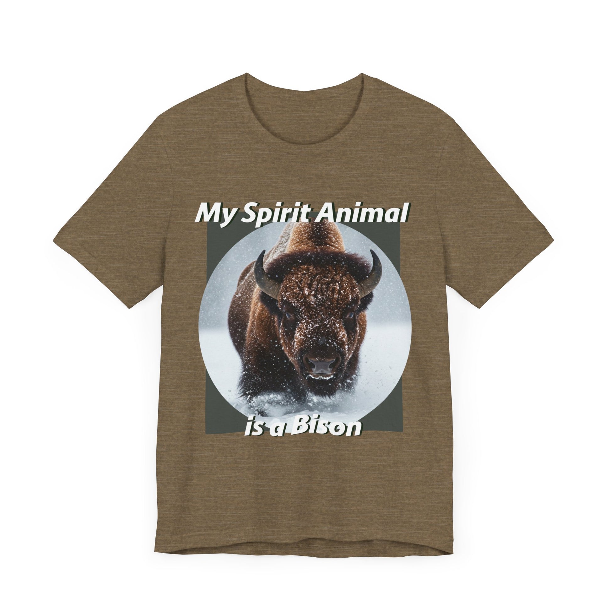 My Spirit Animal Bison Unisex Tee - Nature Lover's Graphic T-Shirt - Native American Gift - Buffalo Lovers - Schmartypants