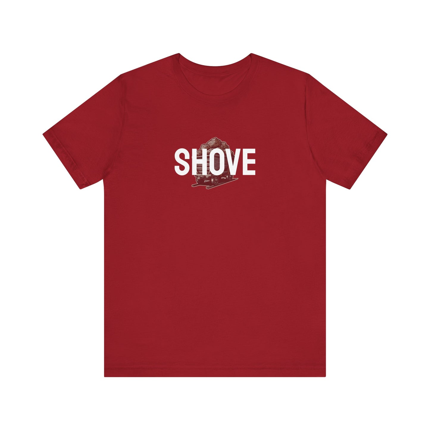 Athletic Spirit SHOVE Unisex Tee, Baseball Player Gift, Sports Fan Shirt, Inspirational Athlete Top, Underdog Competition Statement Piece