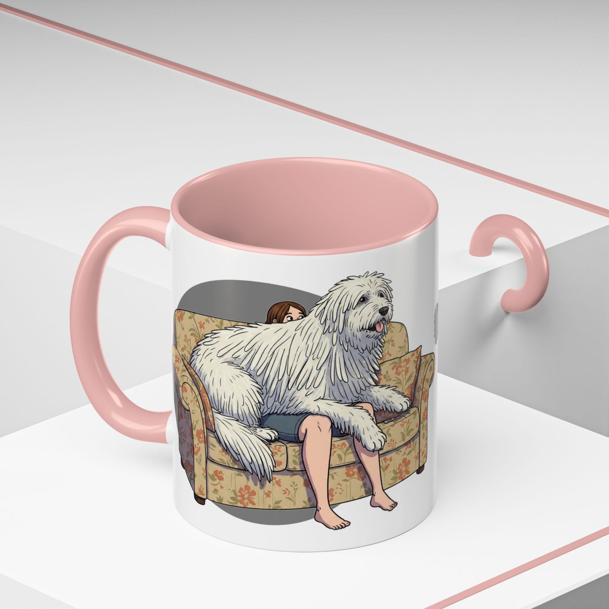 Komondor Lap Dog Coffee Mug - Funny Pet Lovers Gift - 11oz & 15oz - Schmartypants