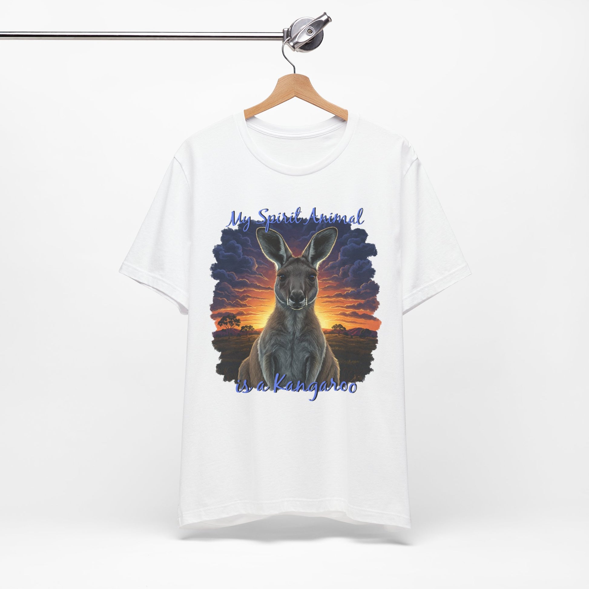 'My Spirit Animal is a Kangaroo' Tee - Unisex Jersey Short Sleeve T-Shirt for Wildlife Lovers, Aussies - Schmartypants