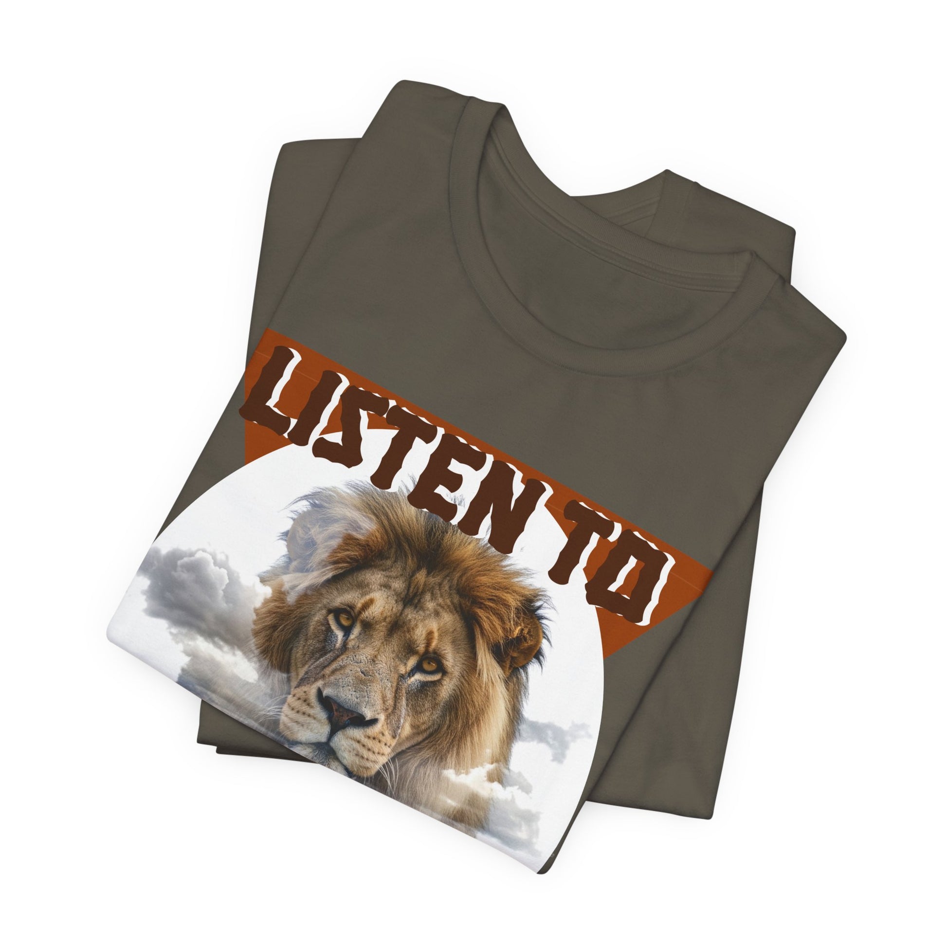 Listen to the Lion Unisex Tee, Casual T-Shirt, Wildlife Lover Gift, Nature Enthusiast Apparel, Birthday Present, Adventure Wear, Van Morrison Fans - Schmartypants