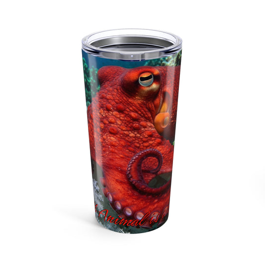 Ocean-inspired Tumbler, 'My Spirit Animal is an Octopus' Design Insulated Drinkware, Nautical Gift, Marine Life Travel Mug, Perfect for Beach Lovers