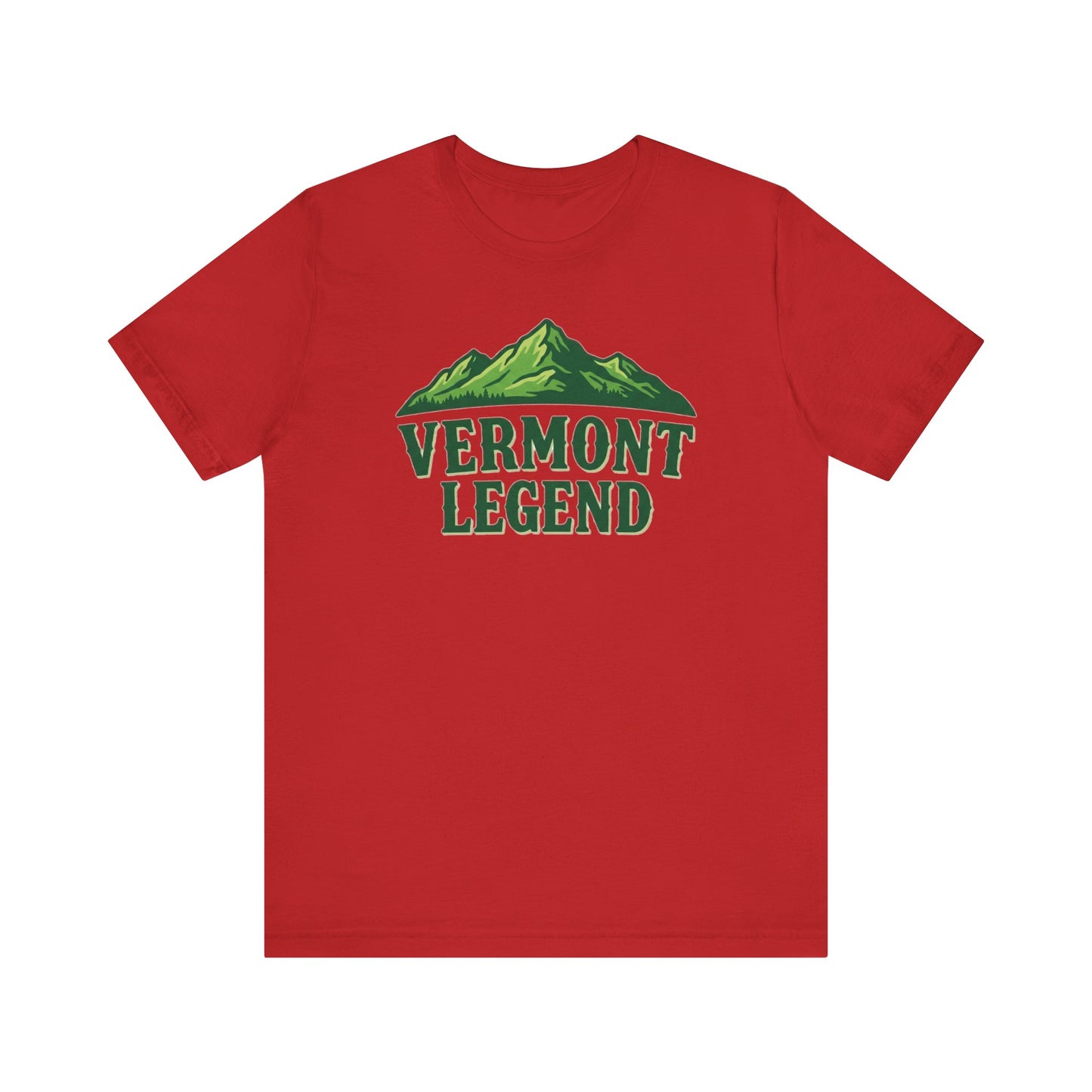 Vermont Legend Unisex Tee, Mountain Graphic T-Shirt, Outdoor Adventure Shirt, Hiking Apparel, Gift for Nature Lovers, Vermont Souvenir Tee