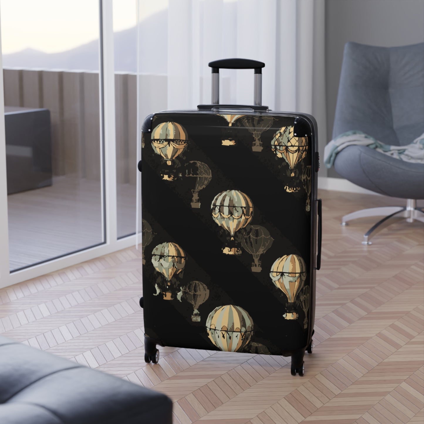 Vintage Hot Air Balloon Suitcase | Travel Luggage | Adventure Gift | Vacation Essentials | Stylish Travel Gear