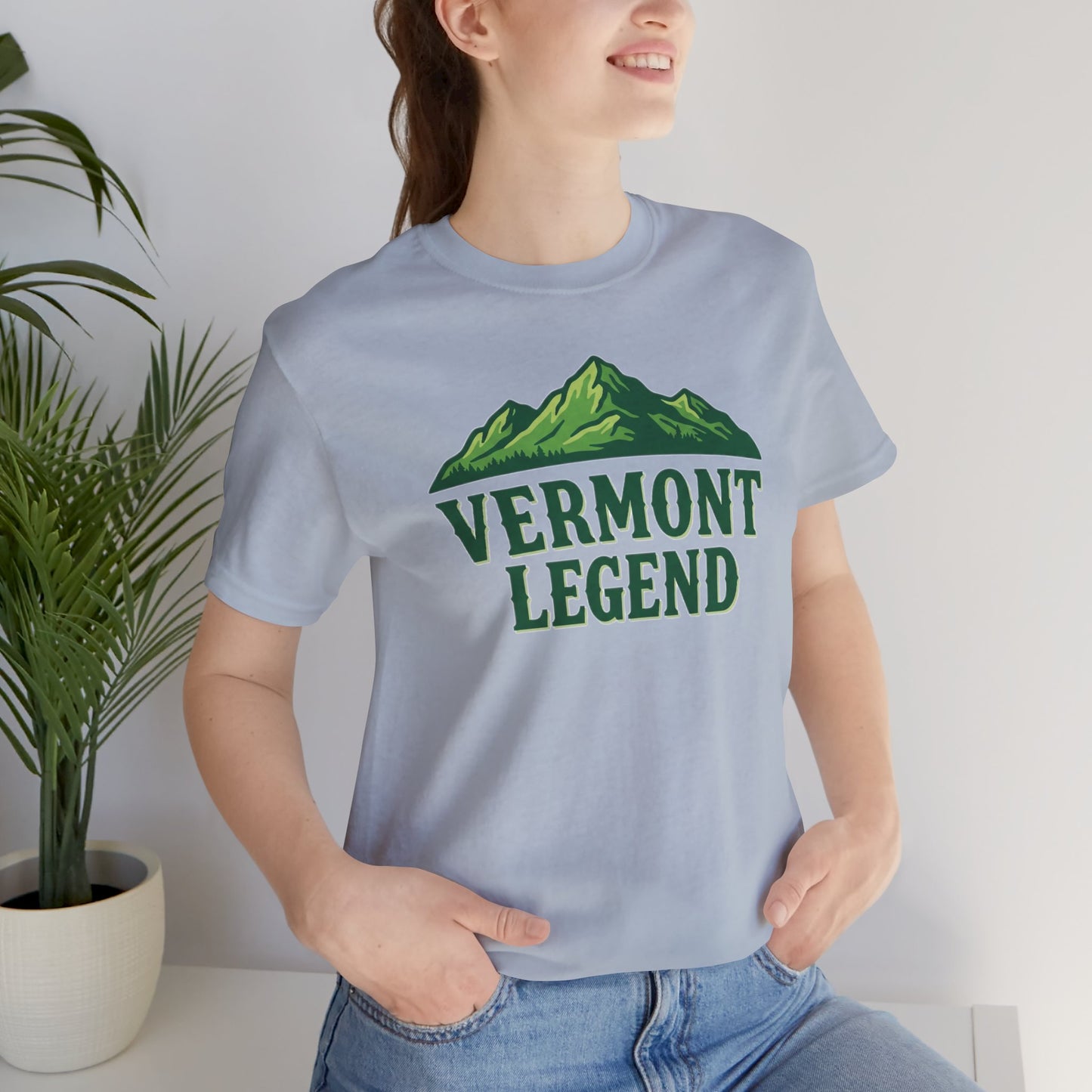 Vermont Legend Unisex Tee, Mountain Graphic T-Shirt, Outdoor Adventure Shirt, Hiking Apparel, Gift for Nature Lovers, Vermont Souvenir Tee