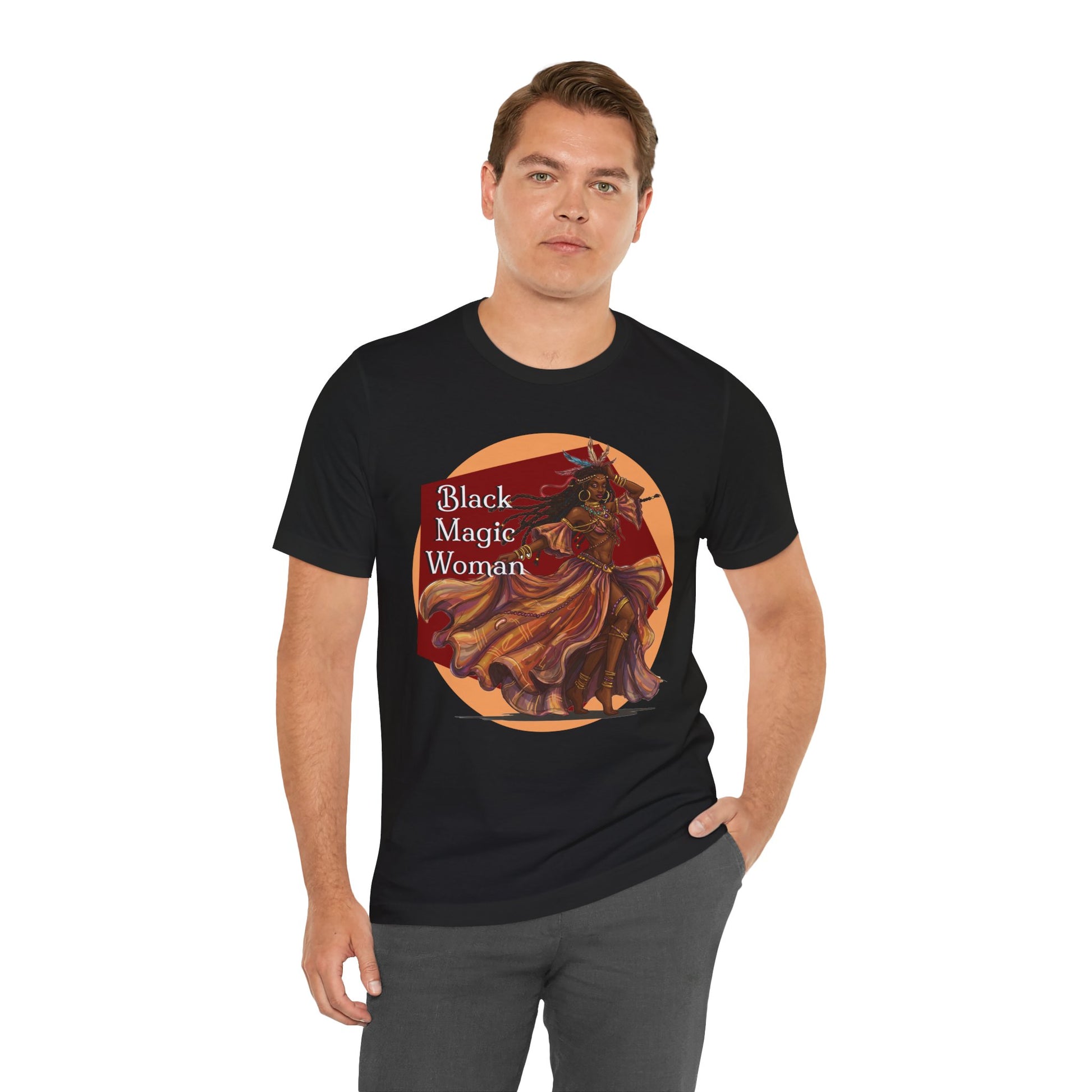 'Black Magic Woman' Tee, Witchy Apparel, Boho T-Shirt, Festival Outfit, Classic Rock Fans, Santana, Fleetwood Mac - Schmartypants