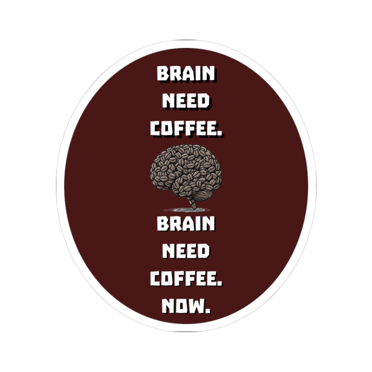 Funny Coffee Lovers Kiss-Cut Sticker - Schmartypants