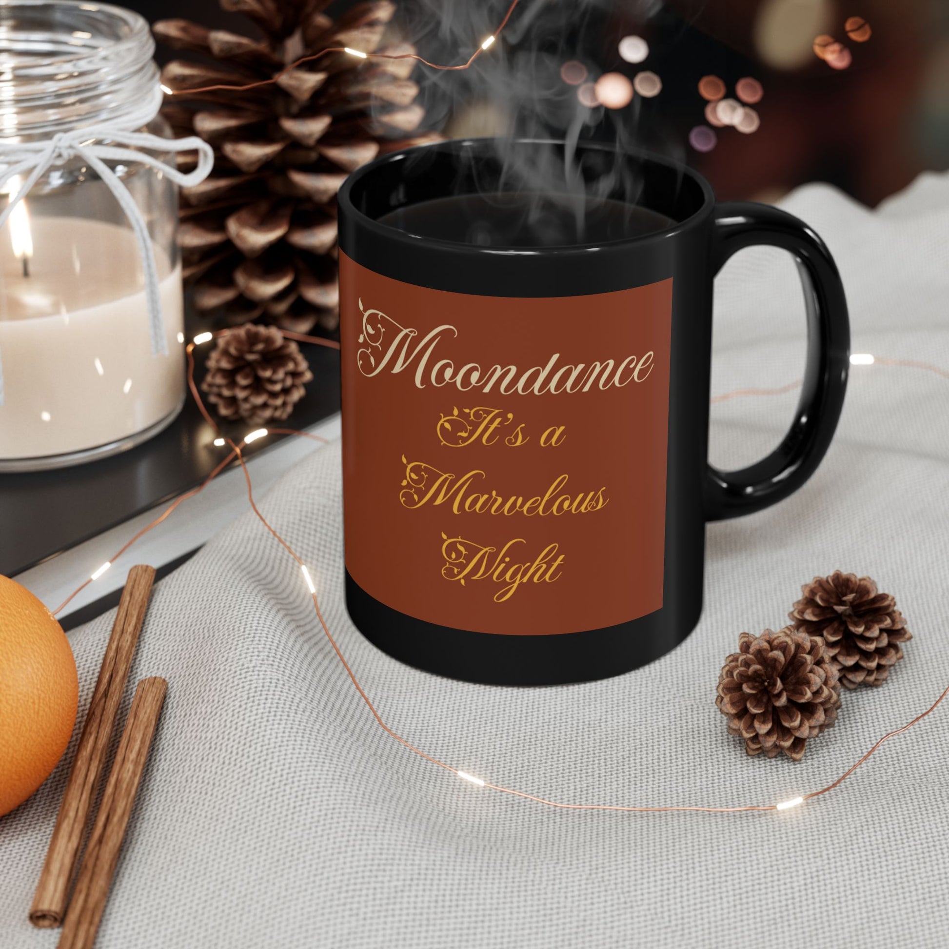 Moondance Marvelous Night Mug - Black 11oz & 15oz Coffee Cup - Schmartypants