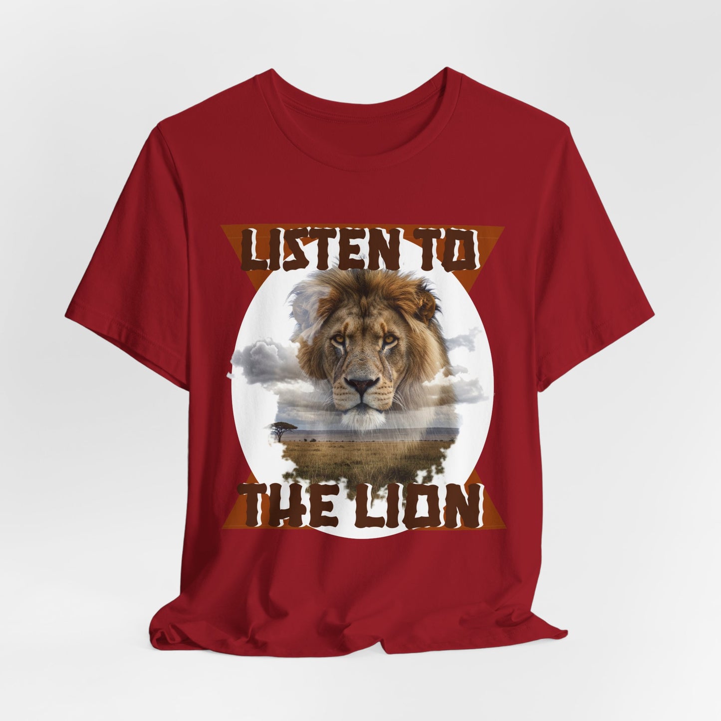 Listen to the Lion Unisex Tee, Casual T-Shirt, Wildlife Lover Gift, Nature Enthusiast Apparel, Birthday Present, Adventure Wear, Van Morrison Fans - Schmartypants