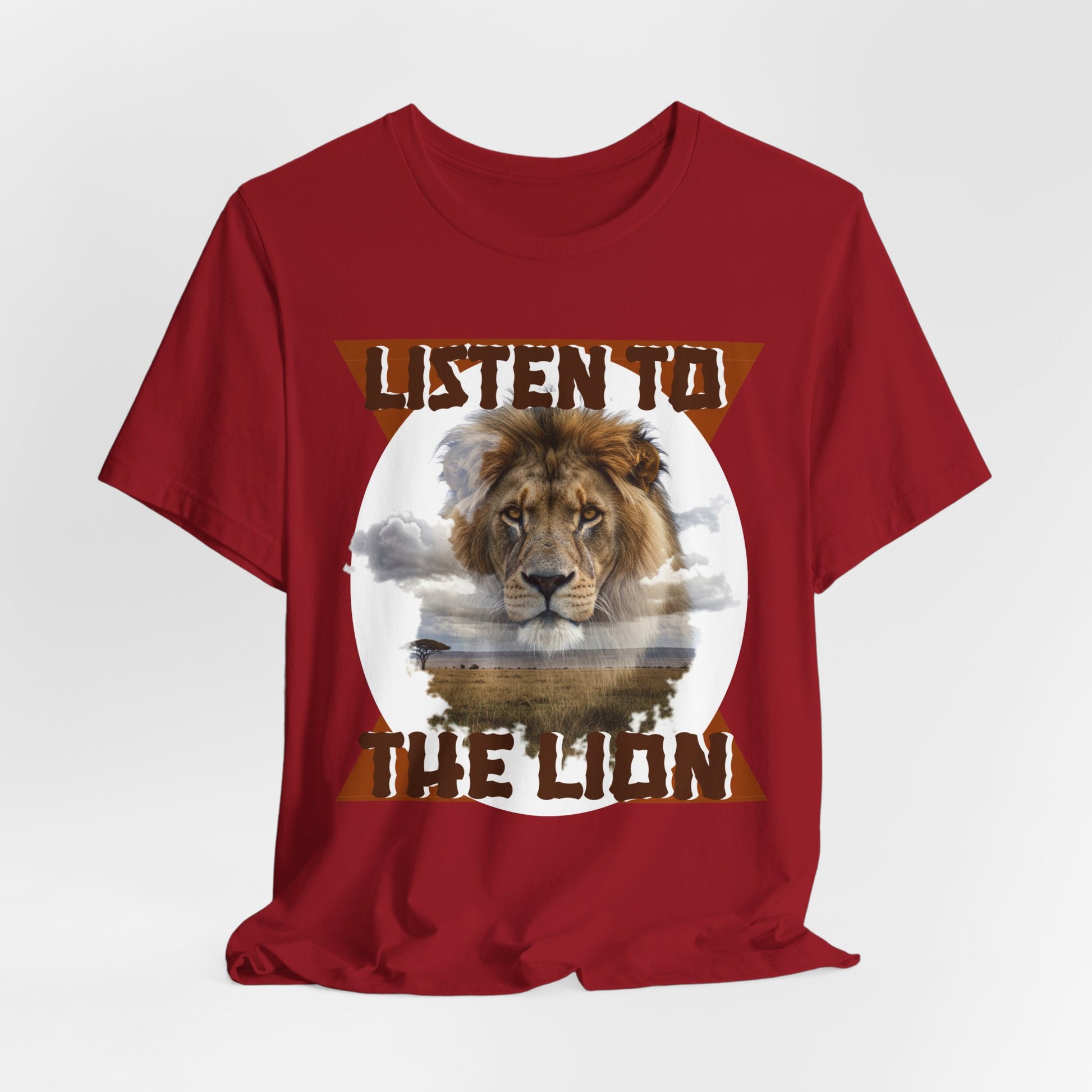 Listen to the Lion Unisex Tee, Casual T-Shirt, Wildlife Lover Gift, Nature Enthusiast Apparel, Birthday Present, Adventure Wear, Van Morrison Fans - Schmartypants