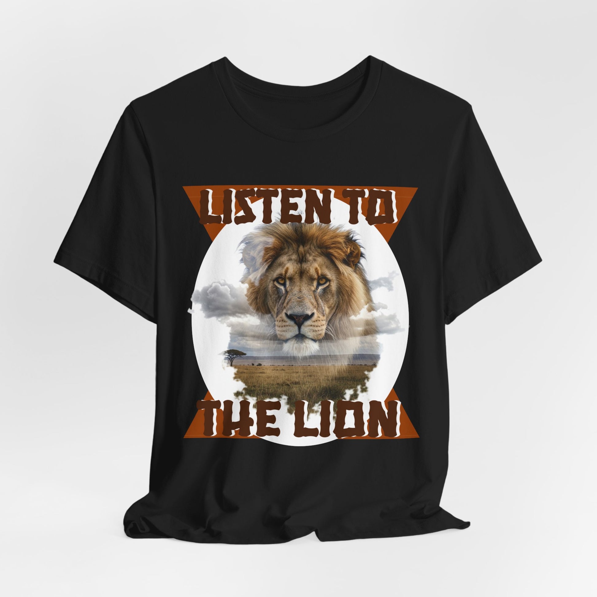Listen to the Lion Unisex Tee, Casual T-Shirt, Wildlife Lover Gift, Nature Enthusiast Apparel, Birthday Present, Adventure Wear, Van Morrison Fans - Schmartypants