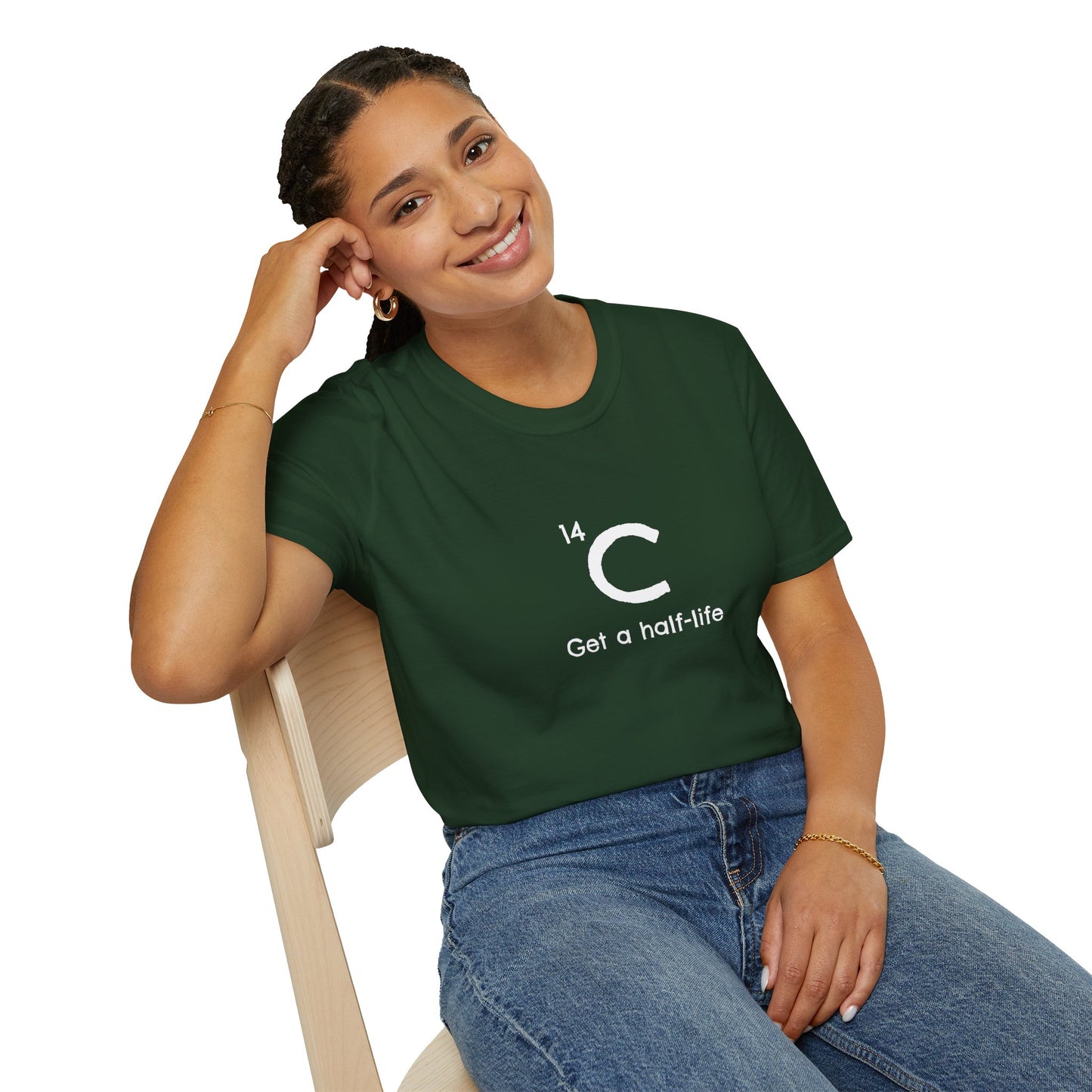 Carbon-14 'Get a Half-Life' Unisex T-Shirt - Science Gift for Archeologists, Students, and Teachers