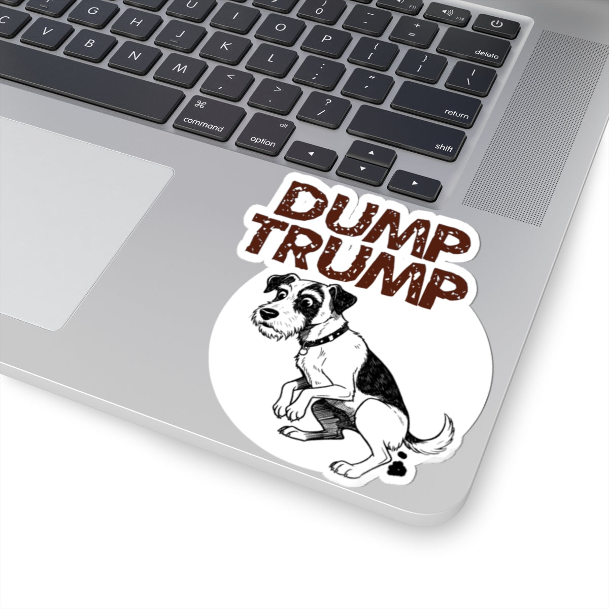 Funny Dog Art Kiss-Cut Stickers - "Dump Trump" Design for Political Humor - Schmartypants