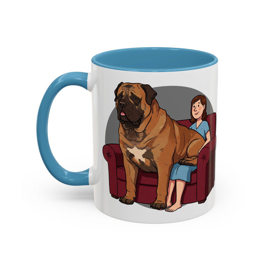 Mastiff Lap Dog Accent Coffee Mug - Perfect Funny Gift for Dog Lovers, Mastiff Breeders - Schmartypants