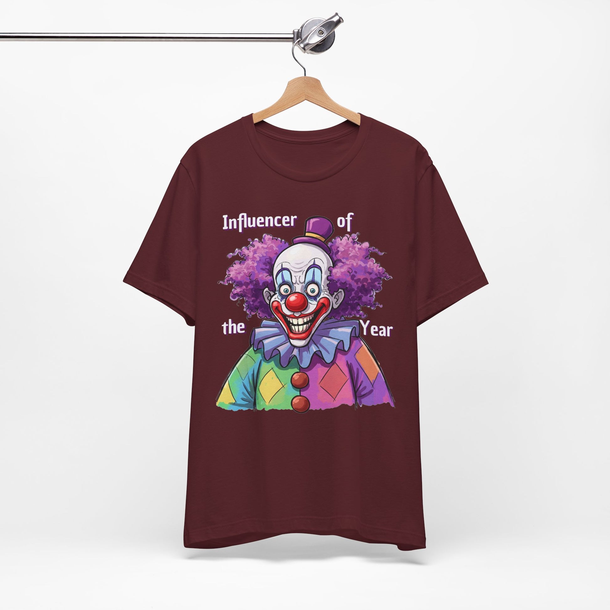 Influencer of the Year Clown T-Shirt - Funny Unisex Jersey Tee - Schmartypants