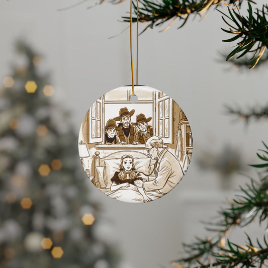 Ceramic Ornaments, Wizard of Oz Vintage Storybook Illustration Christmas Tree Ornament, Dorothy Awakens, Collectible Series 2, (1pc, 3pcs,