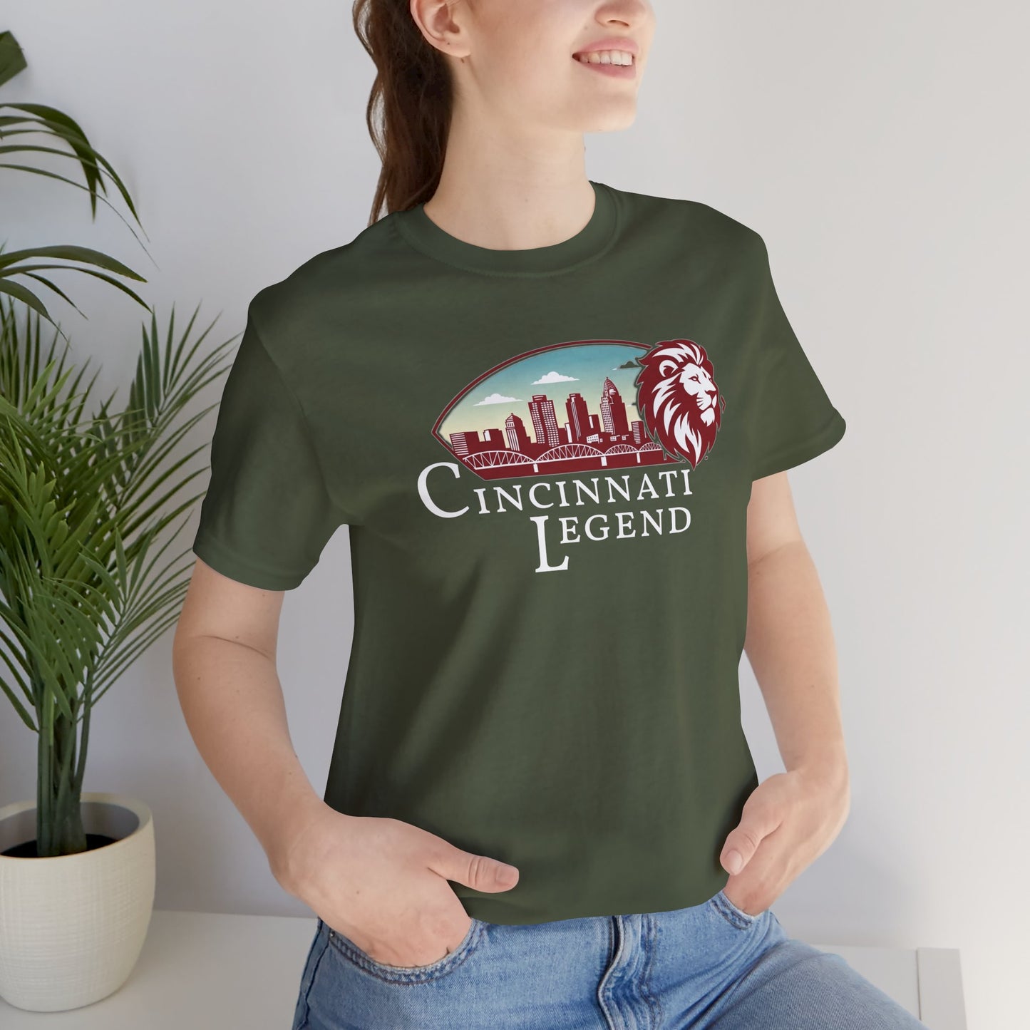 Cincinnati Legend Unisex Tee | Casual Graphic Shirt, Gift for Sports Fans, Urban Style Apparel, Festival Outfit, Souvenir Wear
