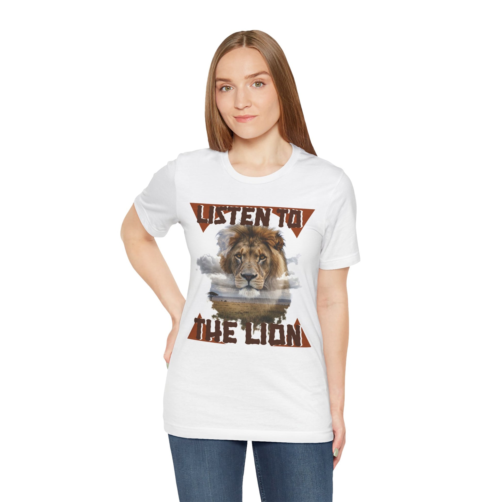 Listen to the Lion Unisex Tee, Casual T-Shirt, Wildlife Lover Gift, Nature Enthusiast Apparel, Birthday Present, Adventure Wear, Van Morrison Fans - Schmartypants