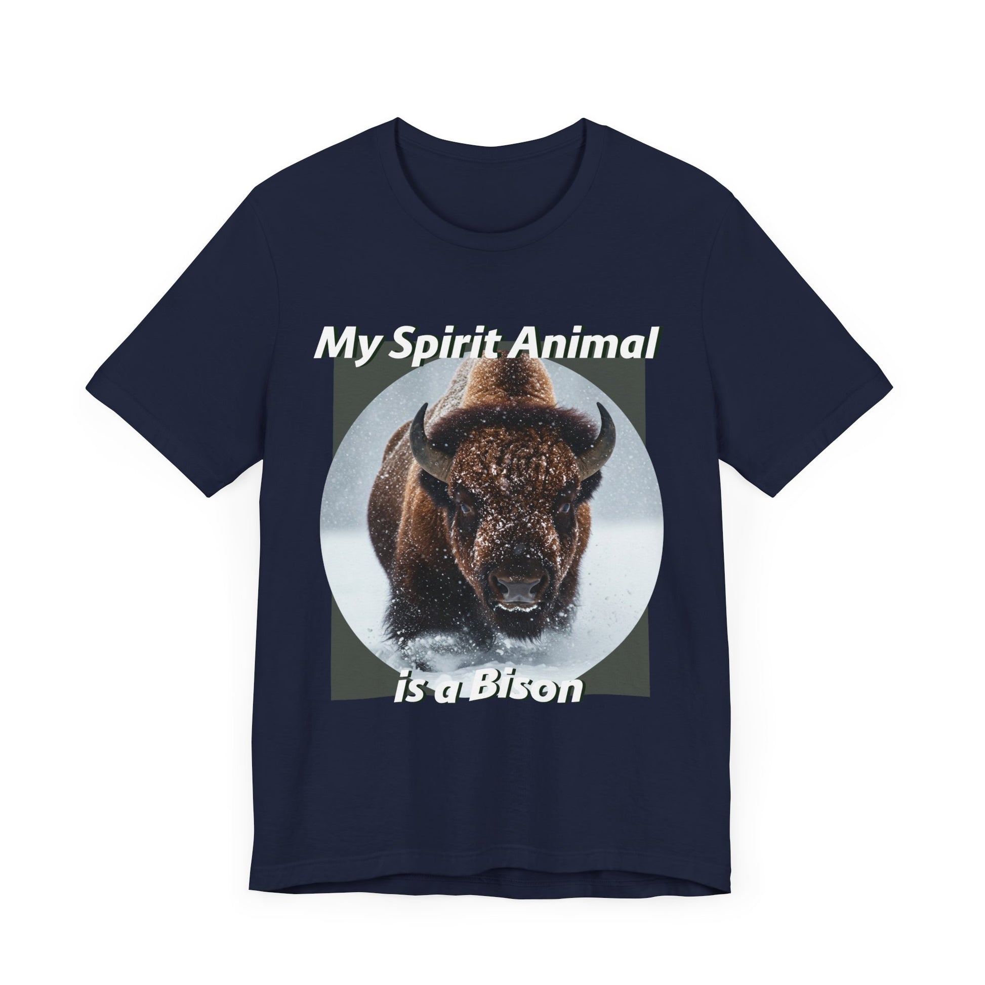 My Spirit Animal Bison Unisex Tee - Nature Lover's Graphic T-Shirt - Native American Gift - Buffalo Lovers - Schmartypants