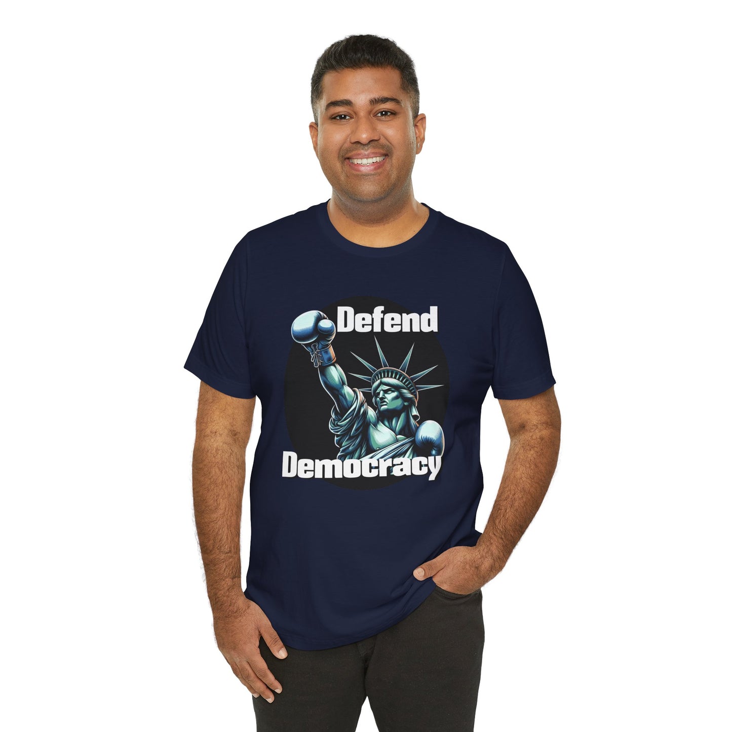 Defend Democracy Tee - Unisex Jersey Short Sleeve Shirt - Protest Wear - Activist Tee