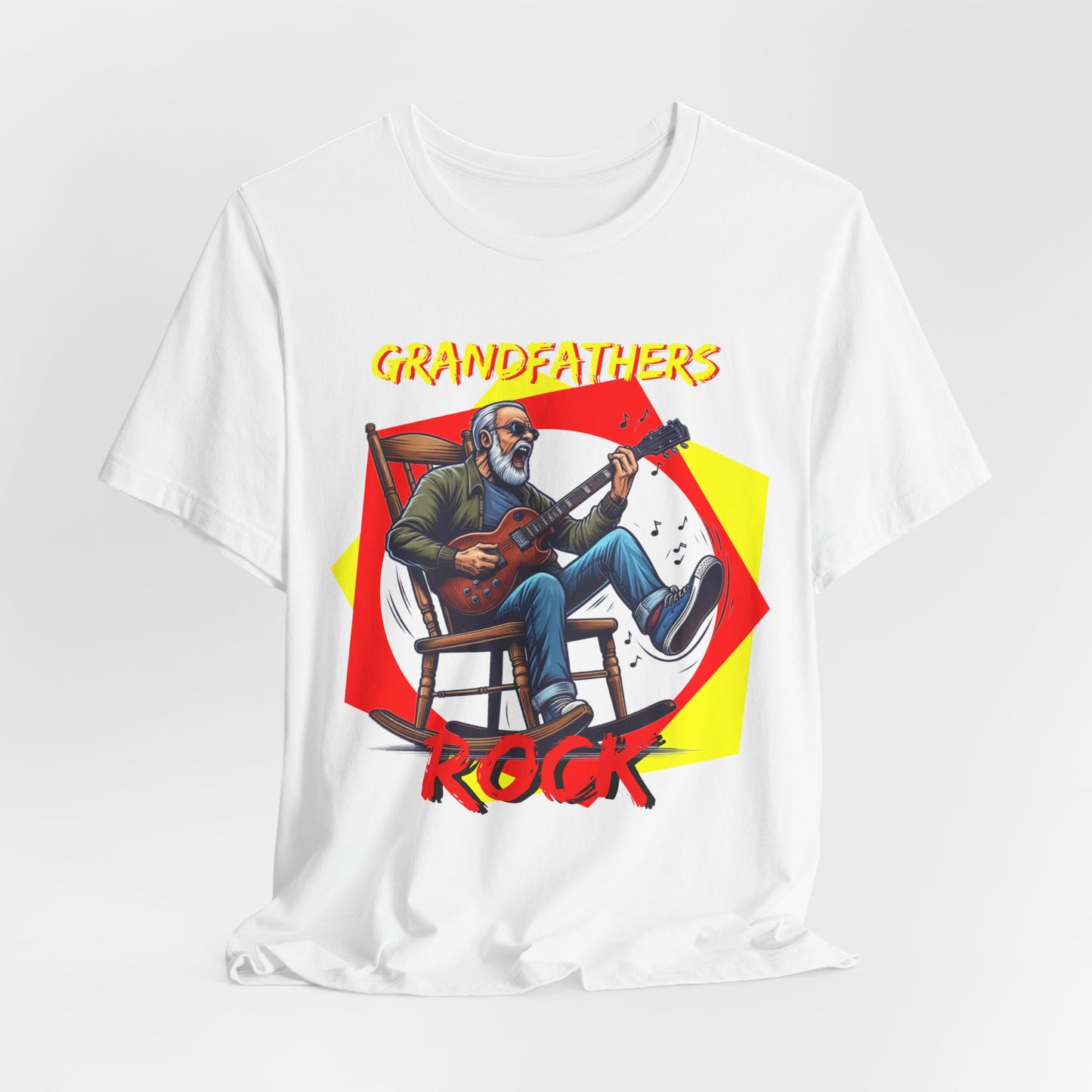 Grandfathers Rock Unisex Tee | Funny, Cool Graphic T-Shirt for Music Lovers, Birthdays, Father's Day - Schmartypants