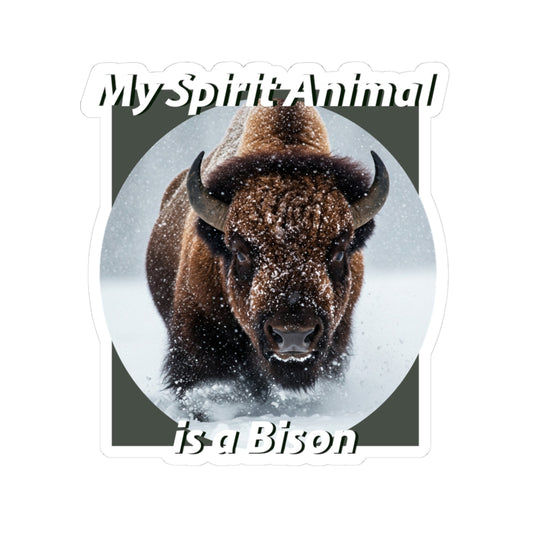 Bison Spirit Animal Stickers - Perfect for Nature Lovers - Native American Gift - Buffalo Lovers - Schmartypants