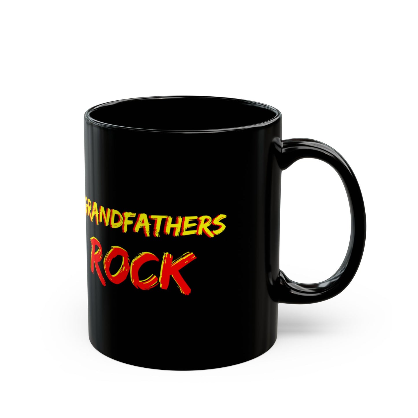 "Grandfathers Rock" Coffee Mug - Funny Black Mug for Granddad, Gift for Father's Day, Birthdays - Schmartypants