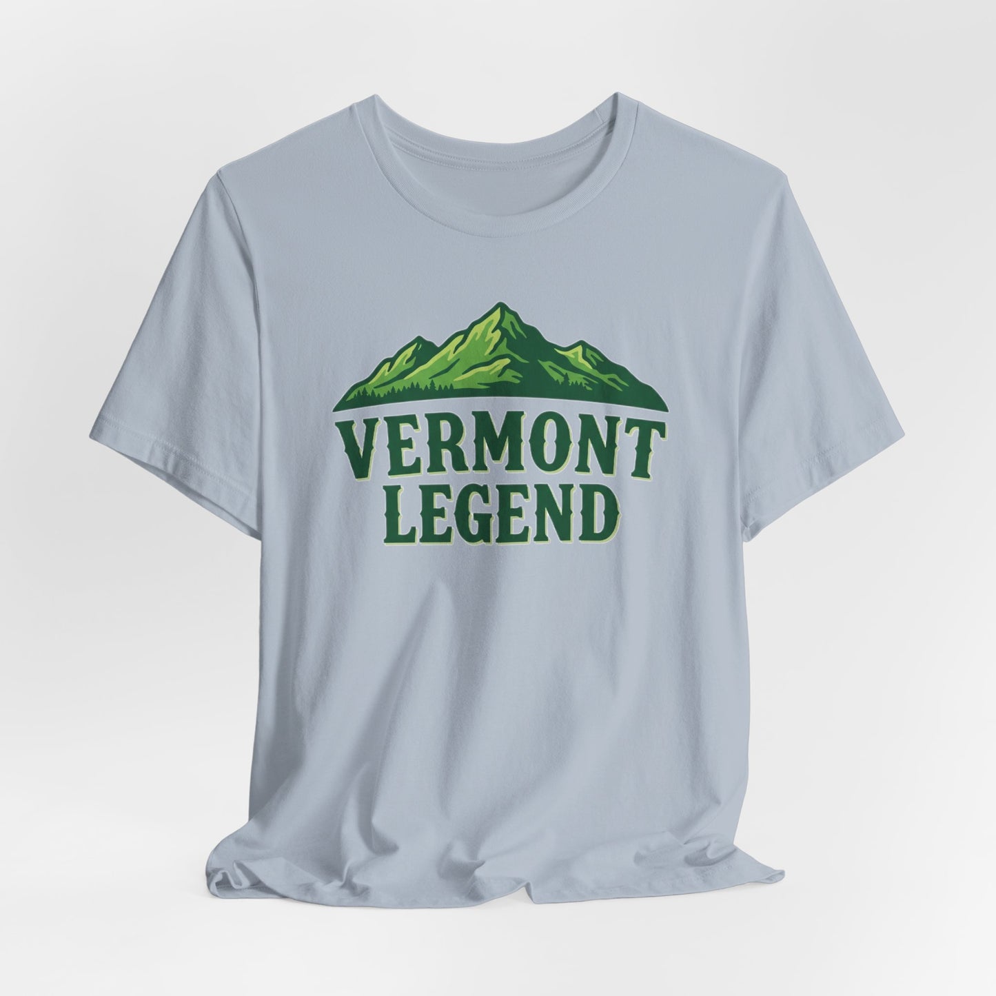 Vermont Legend Unisex Tee, Mountain Graphic T-Shirt, Outdoor Adventure Shirt, Hiking Apparel, Gift for Nature Lovers, Vermont Souvenir Tee