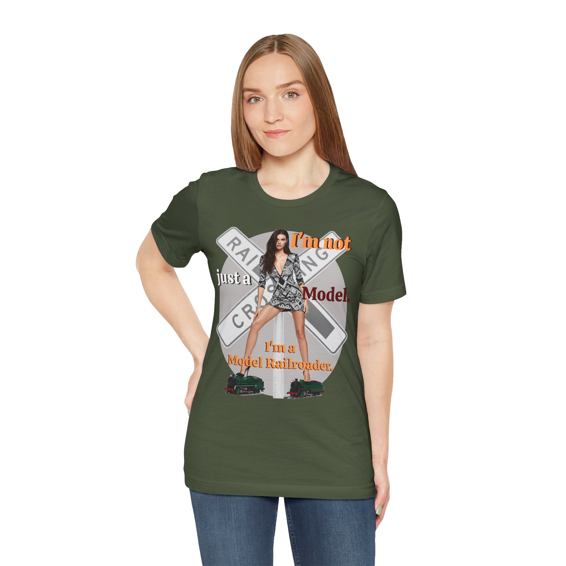 Railroad Model Unisex Tee, Train Lover Gift, Funny 'Model Railroader' Shirt, Model Railroading Apparel, Unique Graphic T-Shirt - Schmartypants