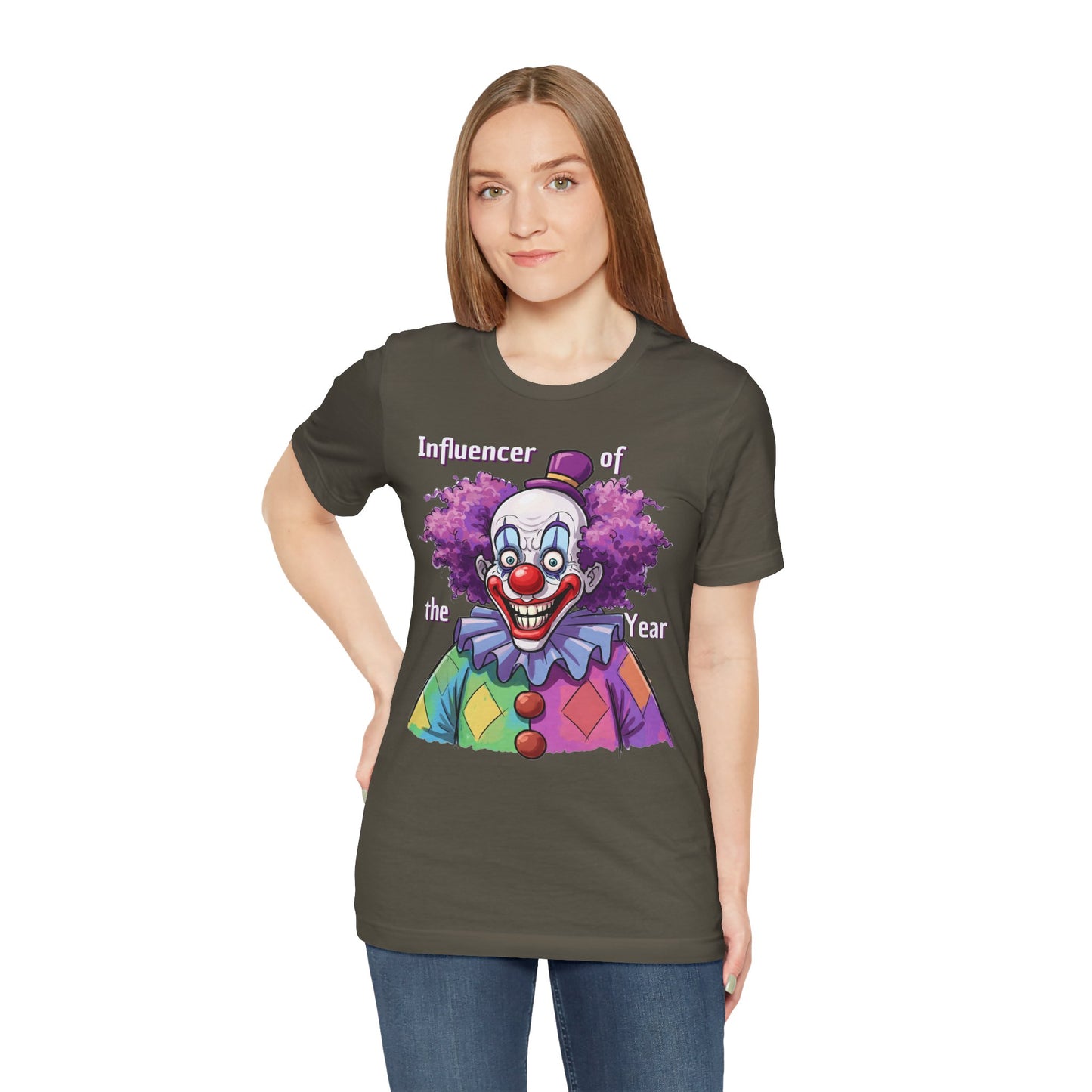 Influencer of the Year Clown T-Shirt - Funny Unisex Jersey Tee - Schmartypants