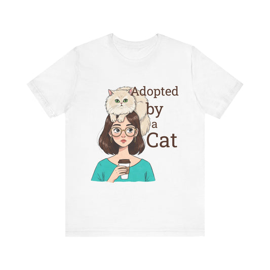 Adopted by a Cat Unisex Tee - Perfect Gift for Cat Lovers - Cat Humor - Schmartypants