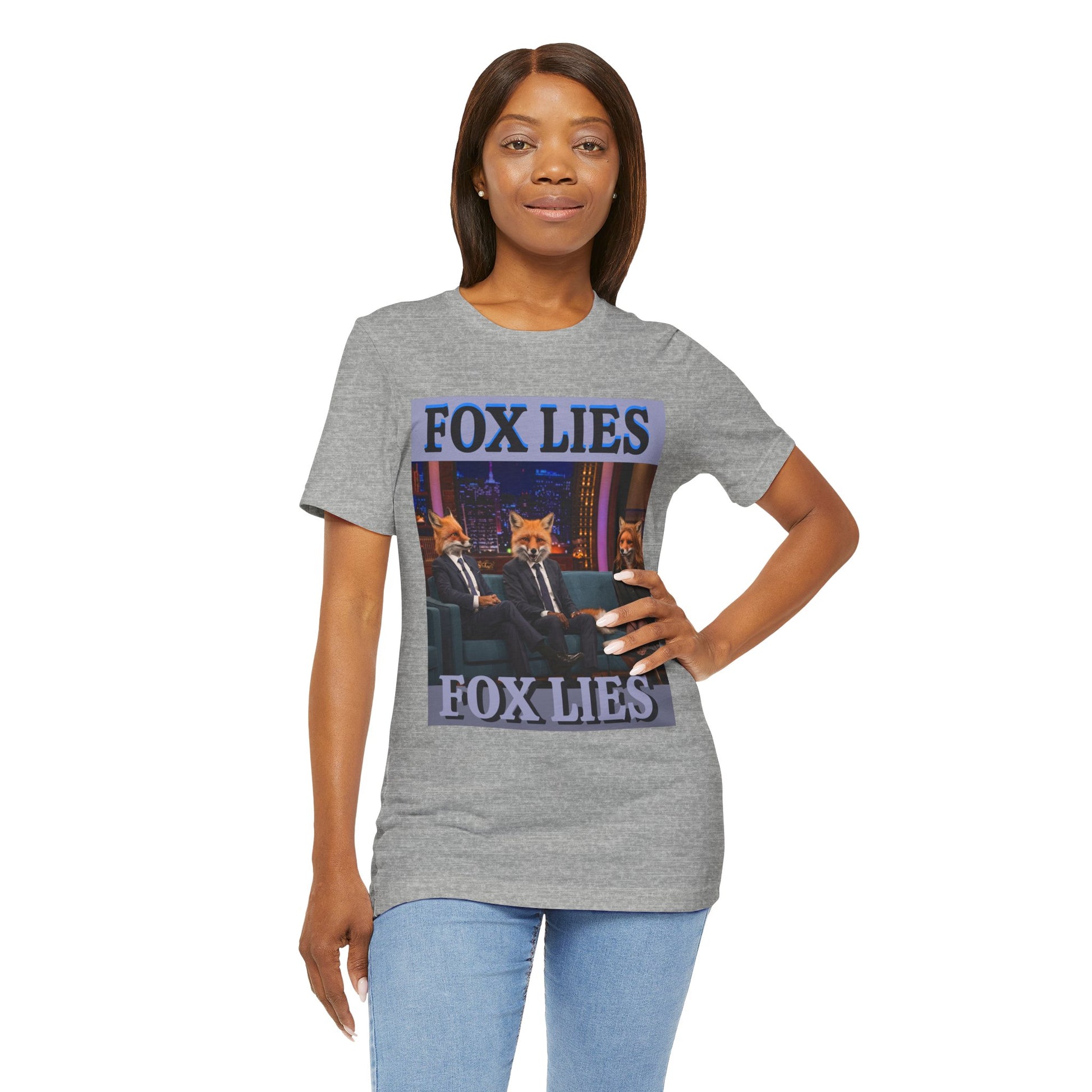 Humorous Fox Lies Tee - Unisex Jersey Short Sleeve T-Shirt - Protest Wear - Activist Tee - Schmartypants