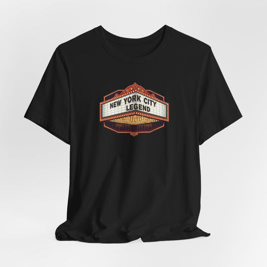New York City Legend Unisex Jersey T-Shirt, NYC Nightlife Fashion Tee