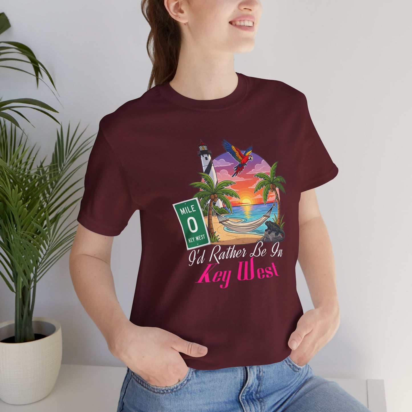 I'd Rather Be In Key West Tee | Vacation Shirt, Summer Style, Beachwear Gift, Travel Tee, Casual Fashion