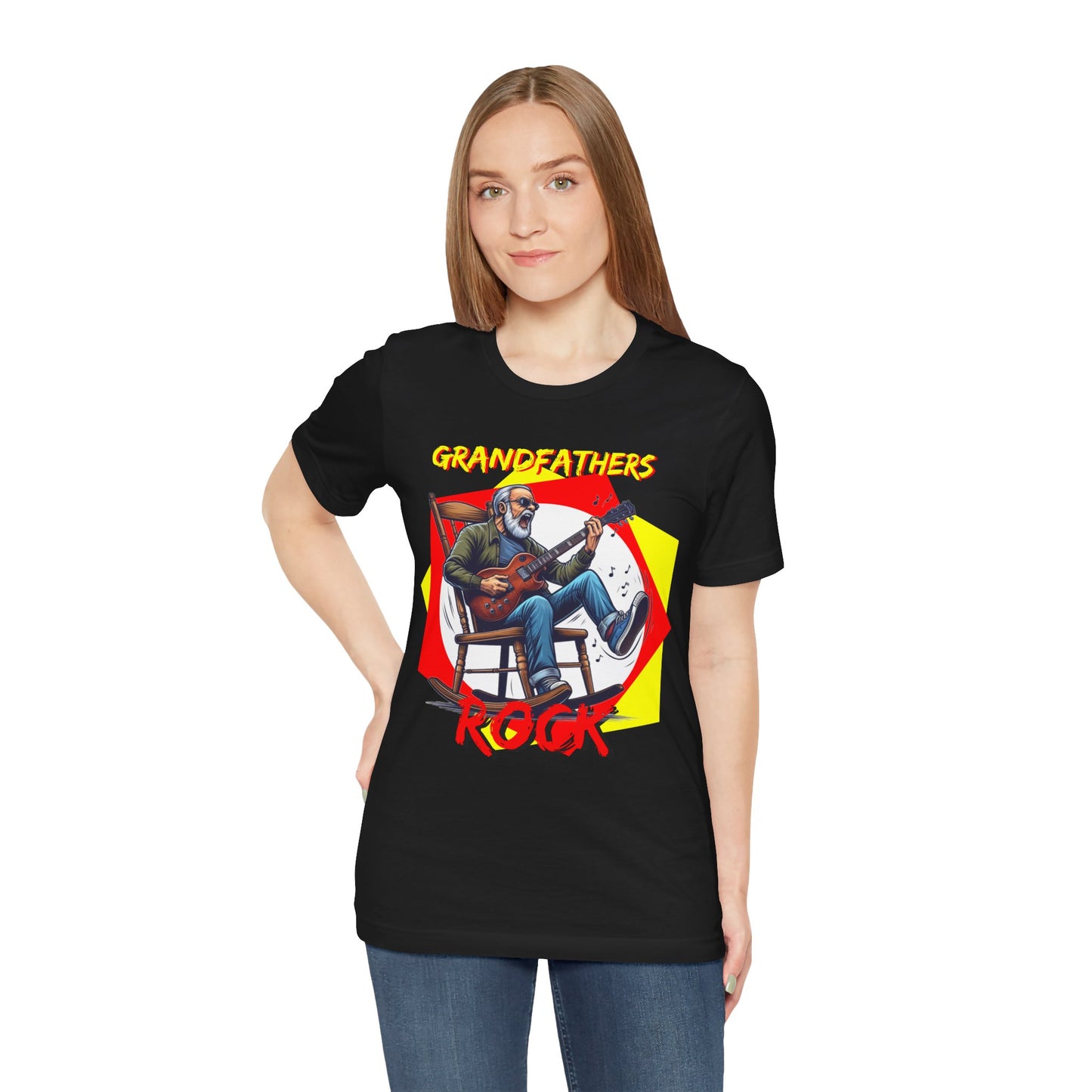Grandfathers Rock Unisex Tee | Funny, Cool Graphic T-Shirt for Music Lovers, Birthdays, Father's Day - Schmartypants