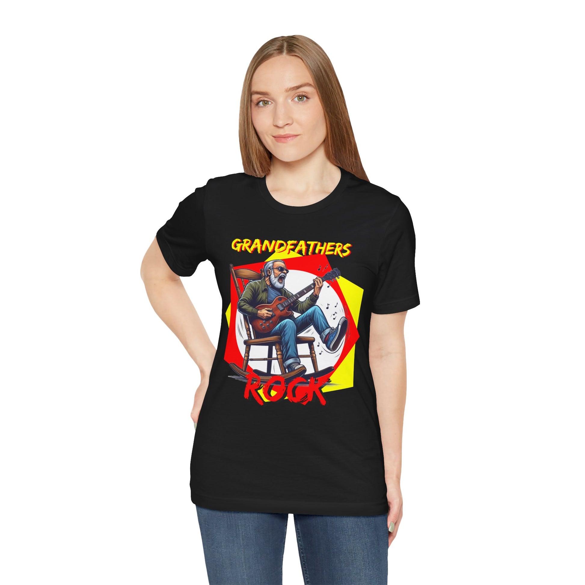 Grandfathers Rock Unisex Tee | Funny, Cool Graphic T-Shirt for Music Lovers, Birthdays, Father's Day - Schmartypants